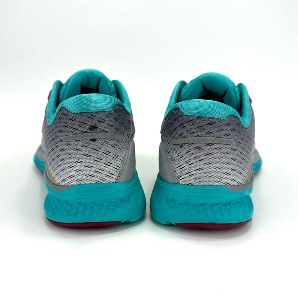 Saucony Kinvara 8 Everun Women Running Shoes Sz 8 Gray Teal Purple Mesh Sneakers - Picture 15 of 16